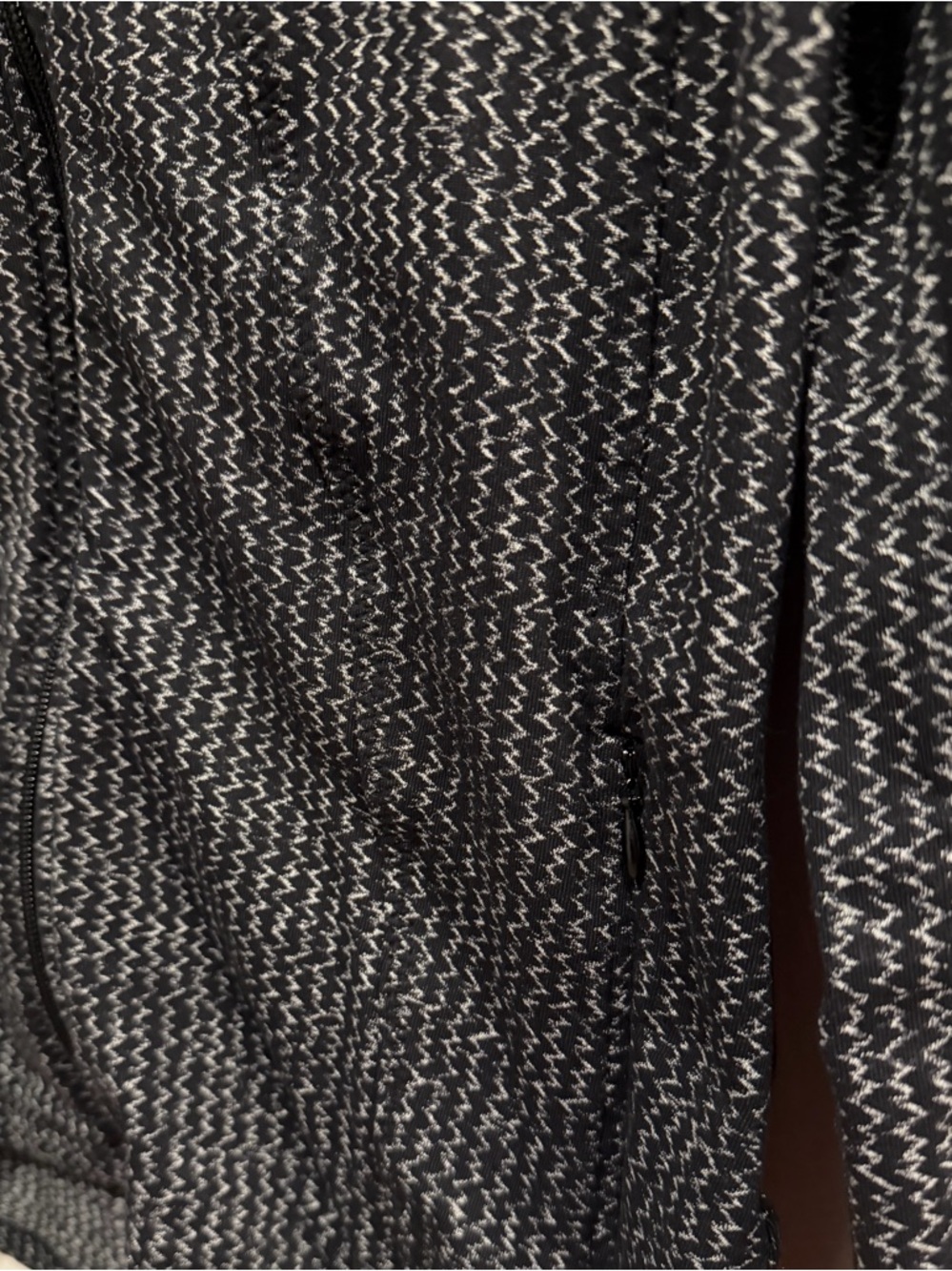Athleta Black and White Zip Jacket - Picture 5 of 6